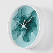 Elegant Ombre Türkise Blue Layers Uhr (Winkel)