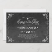 Elegant Ombre Vintages Skriptengagement Party Einladung (Vorderseite)