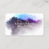 Elegant Ombre Wassercolor Abstrakt Mit Monogramm Visitenkarte (Vorderseite)