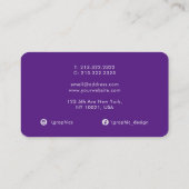 Elegant Ombre Wassercolor Abstrakt Mit Monogramm Visitenkarte (Rückseite)