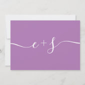 Elegant Ombre Wasserfarbenwelt Hochzeit Einladung (Rückseite)