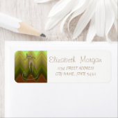 Elegant Ombre ZigZag, Cat Address Label (Insitu)