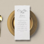 Elegant One Day Away Wedding Rehearsal Dinner Menükarte<br><div class="desc">Elegant One Day Away Wedding Rehearsal Dinner Menu</div>