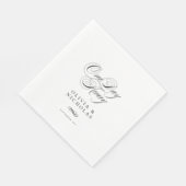 Elegant One Day Away Wedding Rehearsal Dinner Serviette (Ecke)