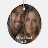 Elegant One Foto Liebe Valentine Keramik Ornament (Links)