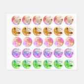 Elegant Opal Silver Golden Butterfells Etiketten (Blatt)