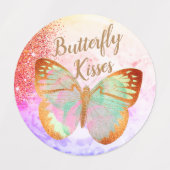 Elegant Opal Silver Golden Butterfells Etiketten (Design 1)