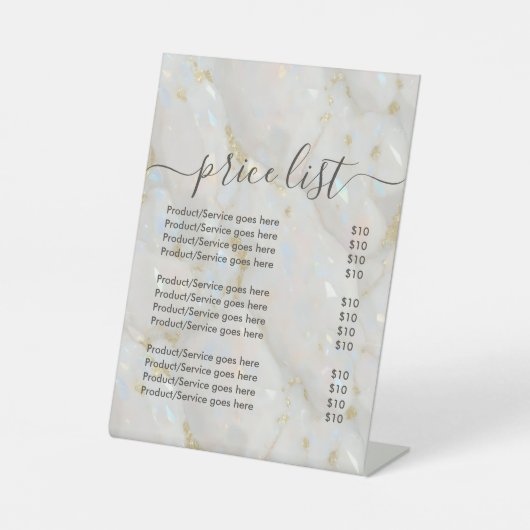 Elegant Opal Stone Einzigartig Sockelschild (Vorderseite)