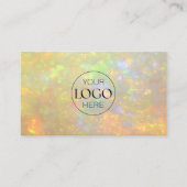 Elegant Opal Stone Texture Custom Logo Visitenkarte (Vorderseite)