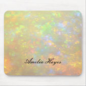 Elegant Opal Stone Texture Modern Script Custom Mousepad (Vorne)
