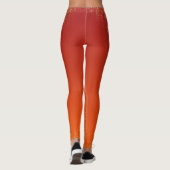 Elegant Orang Yellow Glitter Pattern Leggings (Rückseite)