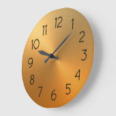 Elegant Orange bis Gold Ombre Gradient Große Wanduhr (Winkel)