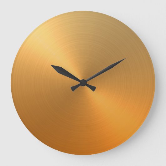 Elegant Orange bis Gold Ombre Gradient Große Wanduhr (Vorderseite)