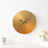 Elegant Orange bis Gold Ombre Gradient Große Wanduhr (Zuhause)