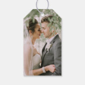 Elegant Orange Blume Frame Wedding Vielen Dank Geschenkanhänger (Rückseite)