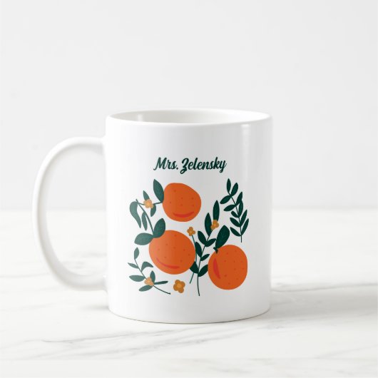 Elegant Orange Breeze Kaffeetasse (Links)