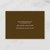 Elegant Orange Brown Minimalistisch Beruflich Visitenkarte (Rückseite)