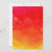 Elegant Orange Floral Bougainville Italien Wedding Einladung (Rückseite)