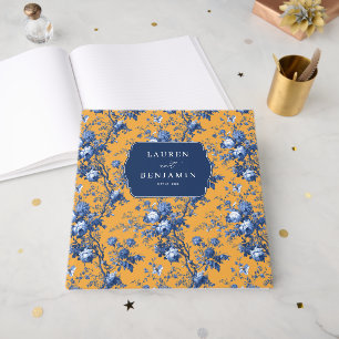 Elegant Orange Floral Gästebuch