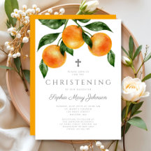 Elegant Orange Girl Christening
