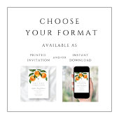 Elegant Orange Girl Einladung