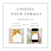 Elegant Orange Girl Taufe Einladung