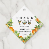 Elegant Orange Greenerenery Niedlich Vielen Dank Geschenkanhänger (Vorderseite)
