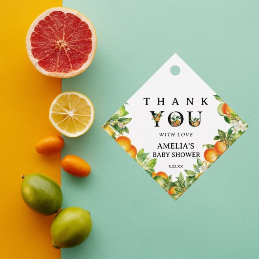 Elegant Orange Greenerenery Niedlich Vielen Dank Geschenkanhänger