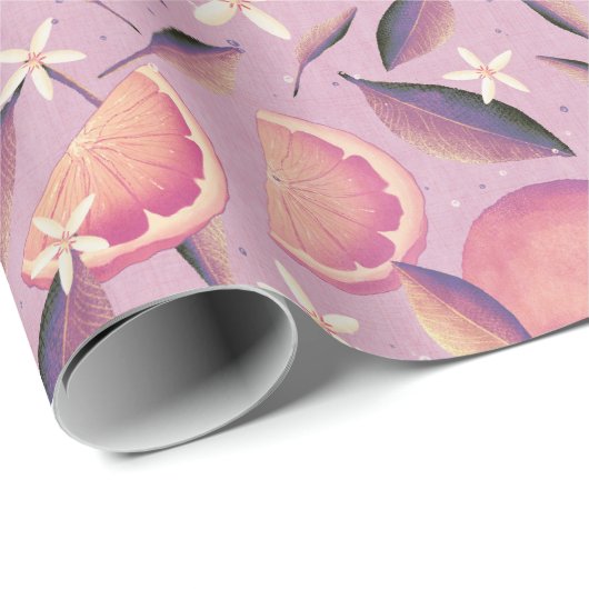 Elegant Orange Grove dusk Geschenkpapier (Rolleneckpunkt)