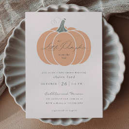 Elegant Orange Little Pumpkin Fall Baby Shower Magneteinladung