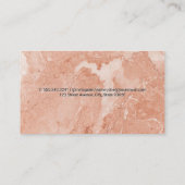 Elegant Orange Marble Visitenkarte (Rückseite)