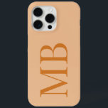 Elegant Orange Minimalistisch Initial Monogram Case-Mate iPhone Hülle<br><div class="desc">Elegant Orange Minimalistisch Initial Monogram iPhone Case</div>