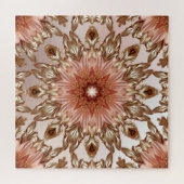 Elegant Orange Peach Floral Jigsaw Puzzle (Horizontal)