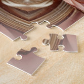 Elegant Orange Peach Floral Jigsaw Puzzle (Seite)