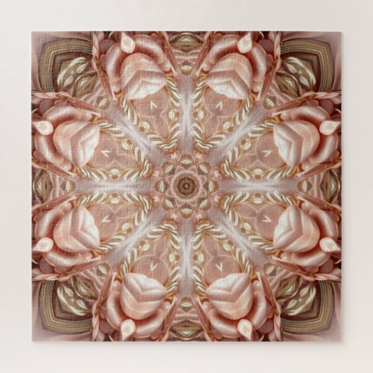 Elegant Orange Peach Floral Jigsaw Puzzle (Vertikal)