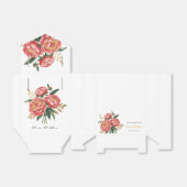 Elegant Orange Peony Bouquet Wedding Geschenkschachtel (Ungefaltet)