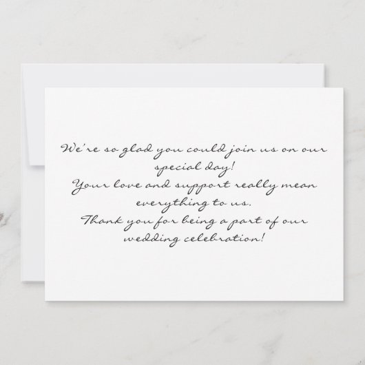 Elegant Orange Peony Paint Wedding Dankeschön-Kart Einladung (Rückseite)