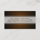 Elegant Orange Polka Dot Pattern Visitenkarte (Rückseite)