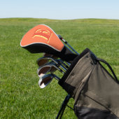 Elegant Orange Red 3D Initial Letter | Korallen Golf Headcover (In SItu)