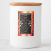Elegant Orange Red Product Label Logo Juwelen Blac Lebensmitteletikett (Vorderseite)