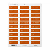 Elegant Orange Script Graduation Return Address (Vorne)