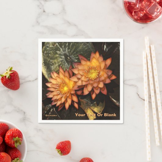 Elegant Orange Water Lilies Serviette (Beispiel)