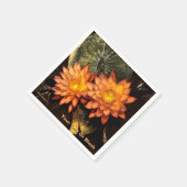 Elegant Orange Water Lilies Serviette (Ecke)