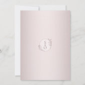 Elegant Orchid Minimalist Wedding Invitation Card Einladung (Rückseite)