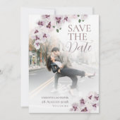 Elegant Orchid Minimalist Wedding Save the Date (Vorderseite)