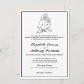 Elegant Orchid Monogram formale Einladung zur Hoch (Vorne/Hinten)