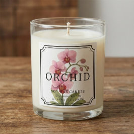 Elegant Orchid Soy Wax Candle Business Label Quadratischer Aufkleber