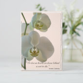 Elegant Orchid Vielen Dank für Ihr Beileid Hinweis Dankeskarte (Stehend Vorderseite)