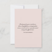 Elegant Orchid Vielen Dank für Ihr Beileid Hinweis Dankeskarte (Rückseite)