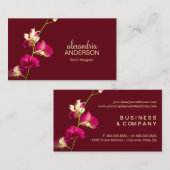 Elegant Orchid Visitenkarte (Vorne/Hinten)